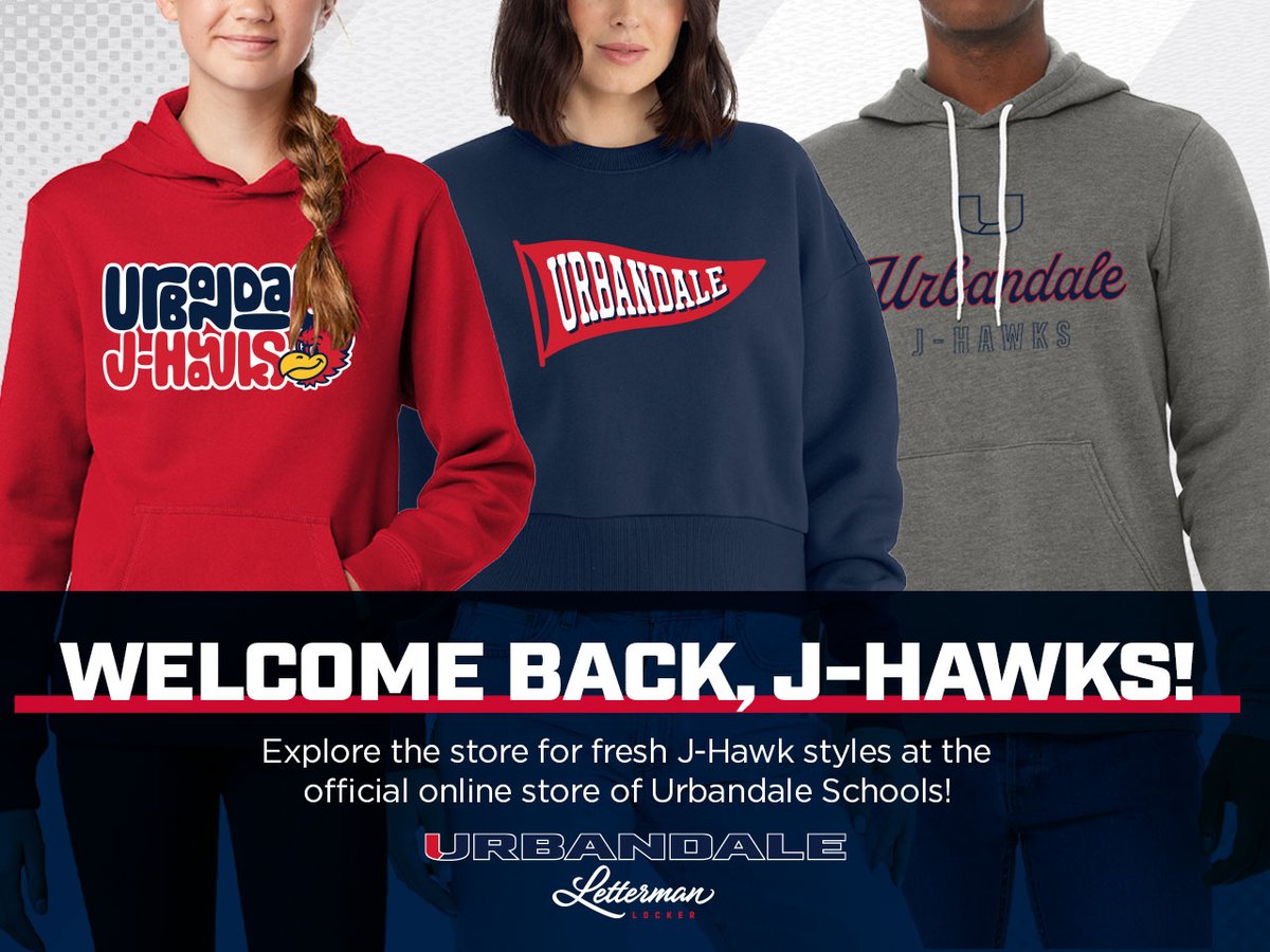 Check out the new J-Hawk gear in the UCSD Letterman Locker! You’ll find new styles and classic favorites. Stock up on some new gear and support Urbandale students in the process as a portion of sales helps pay off negative meal balances. ucsdlettermanlocker.com