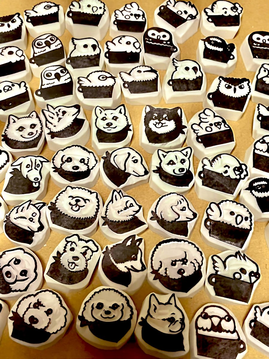 ⚫フルコロコロアニマル⚫【お名前はんこ】 ○フルコロコロアニマル○【お名前はんこ】 ◎フルコロコロアニマル◎