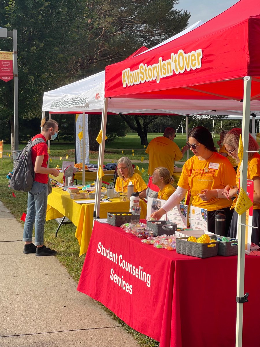 ISU_Library's tweet image. Field of Memories returns to the library quad hosted by Student Counseling Services. Fri, Sept. 12, 9 a.m.–3 p.m., south of Parks Library. Visit and, if you like, add a message of hope, memorial, or encouragement.