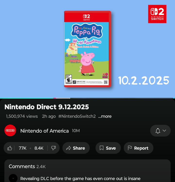 I low-key missed the direct just for this?