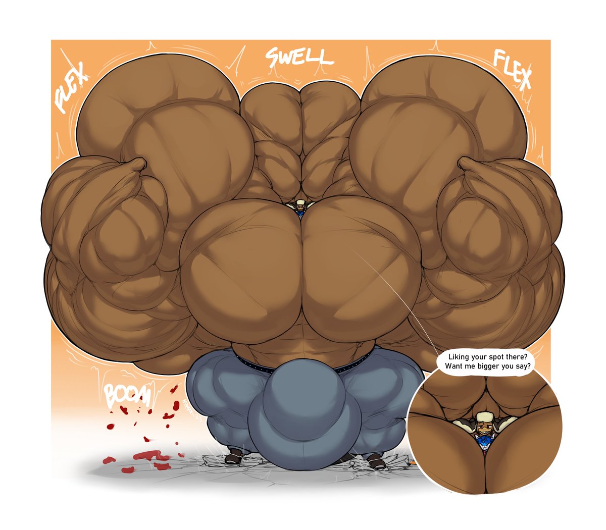 To kick things off for biceptember~ 

Got myself trapped in between a very soft and hard place between @/lostmyname's pecs~ x///3