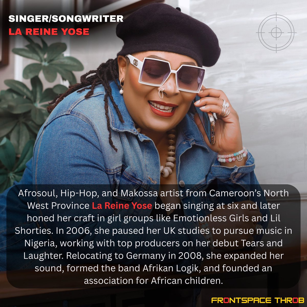 FrontSpaceThrob's tweet photo. From Cameroon to Nigeria and now Germany, @la_reine_yose is carrying Afrosoul, Hiphop &amp; Makossa to new heights 🌏 ✨. Her journey is one of passion, resilience &amp; powerful storytelling. 

Her latest single “Accelerate” features @portablebaeby 

#TalentFocusFriday #Focusfriday # https://t.co/A9wvGVDjYa