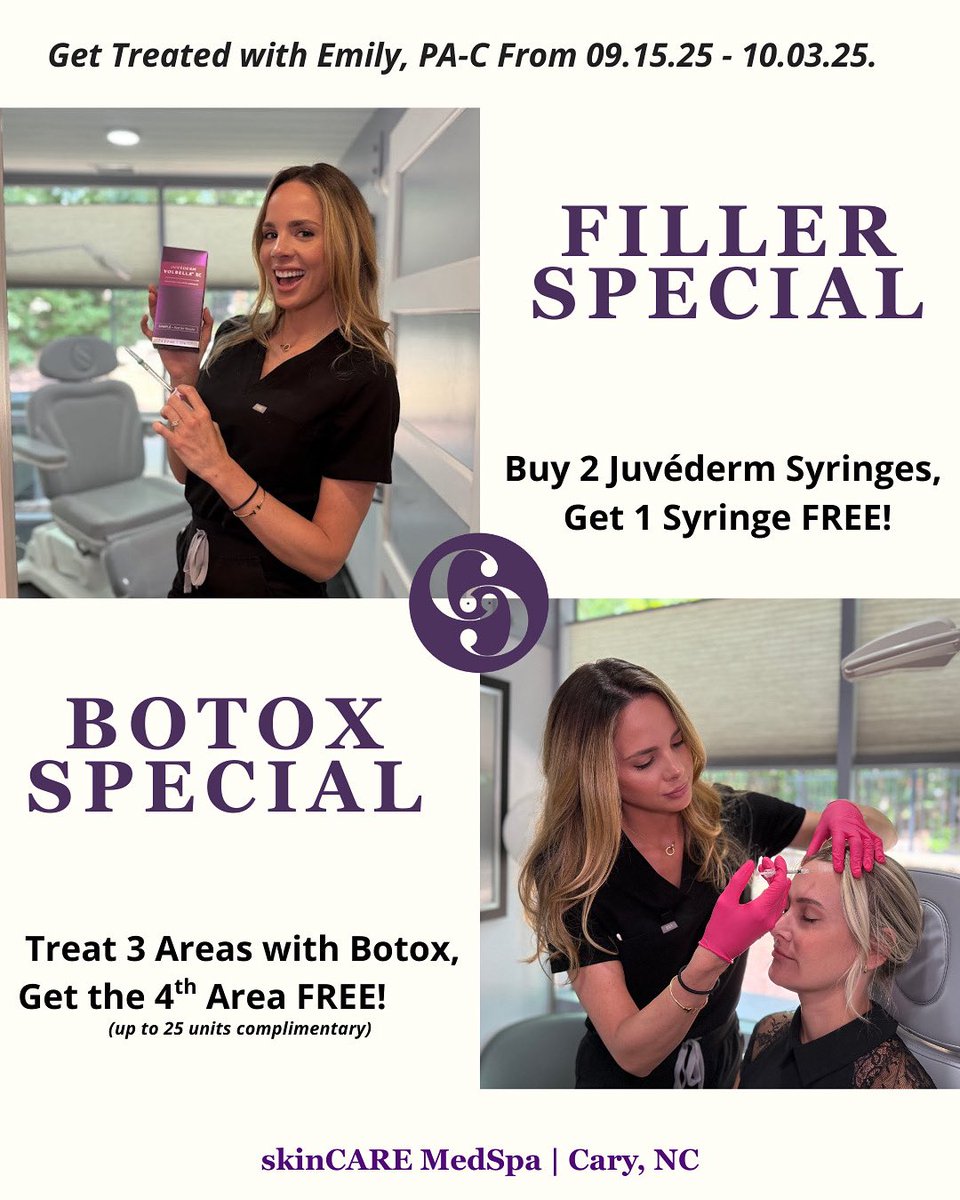 Smooth, lift and refresh with NYC-trained injector Emily, PA-C, who has joined our award-winning team at CARE. To celebrate, we’re offering exclusive new patient specials! Reserve your special now: forms.office.com/r/hrUWpmiPfH