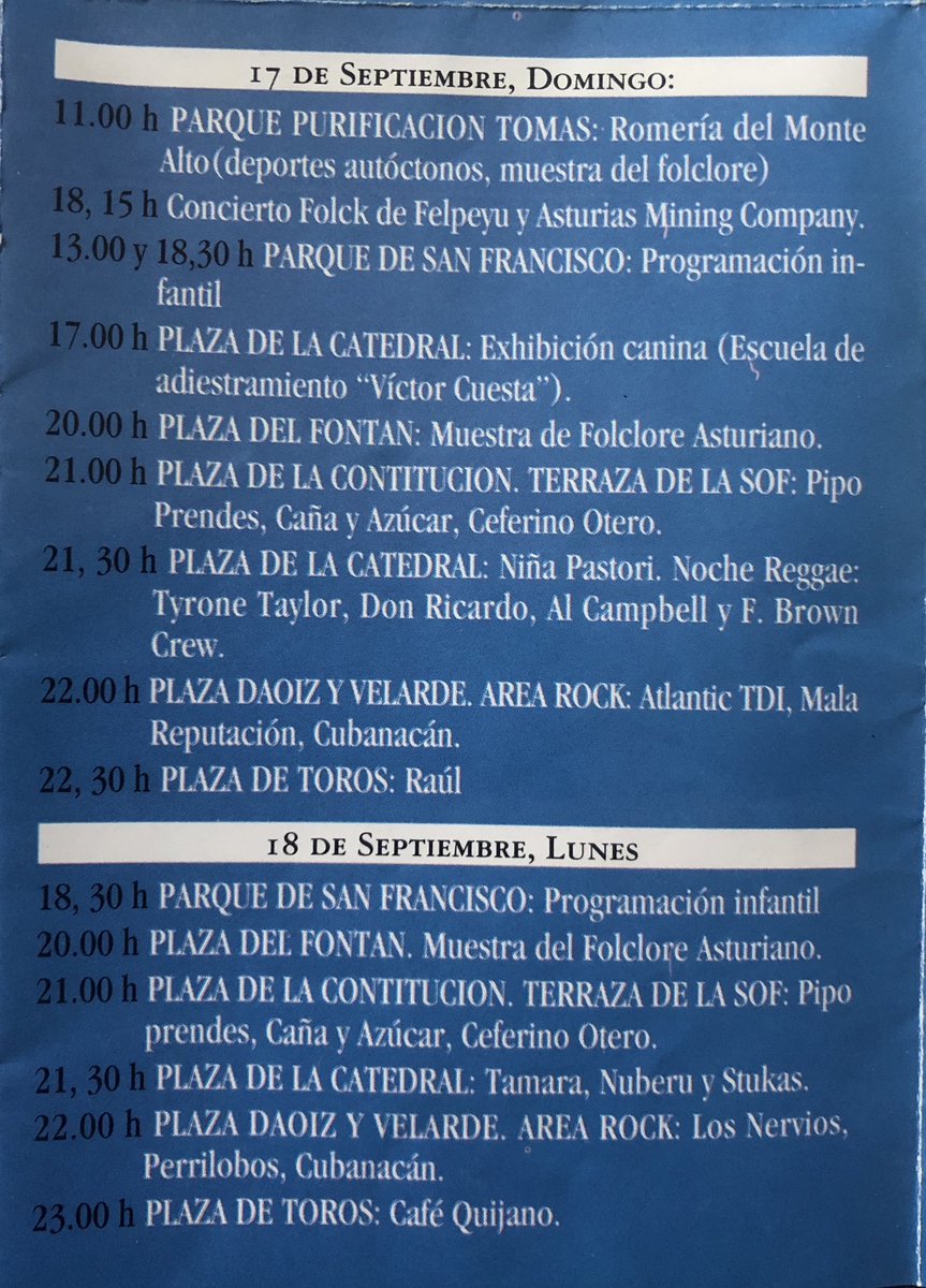 profedeoz's tweet photo. Fiestas de San Mateo hace 25 años. https://t.co/2qFksMTaTy