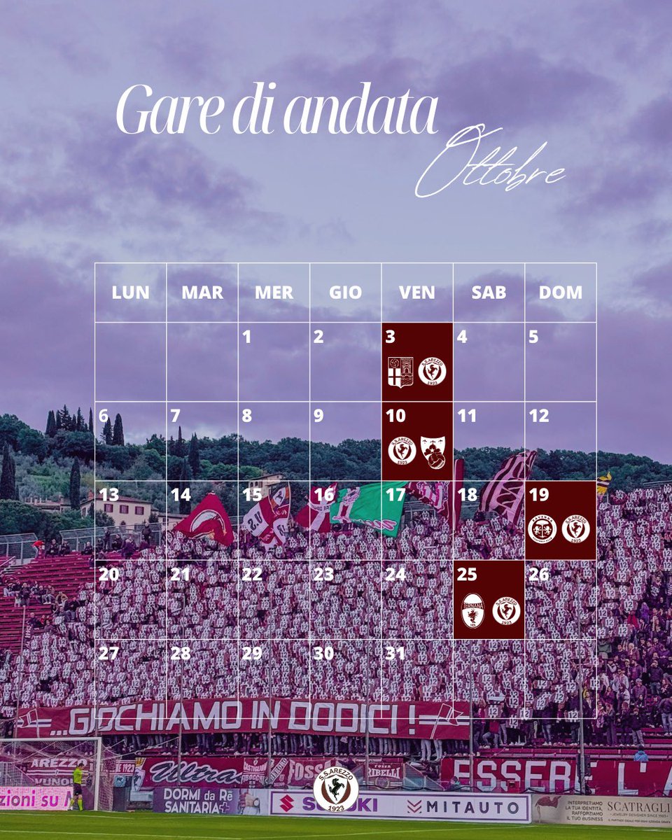 ArezzoCalcio's tweet photo. 𝑶𝒇𝒇𝒊𝒄𝒊𝒂𝒍 🇱🇻❤️‍🔥

Date ed orari 👉 https://t.co/ZaTlq1gguX

#NellaStessaDirezione #SempreSoloForzaArezzo #CuoreAmaranto https://t.co/xIfxgWf1lt