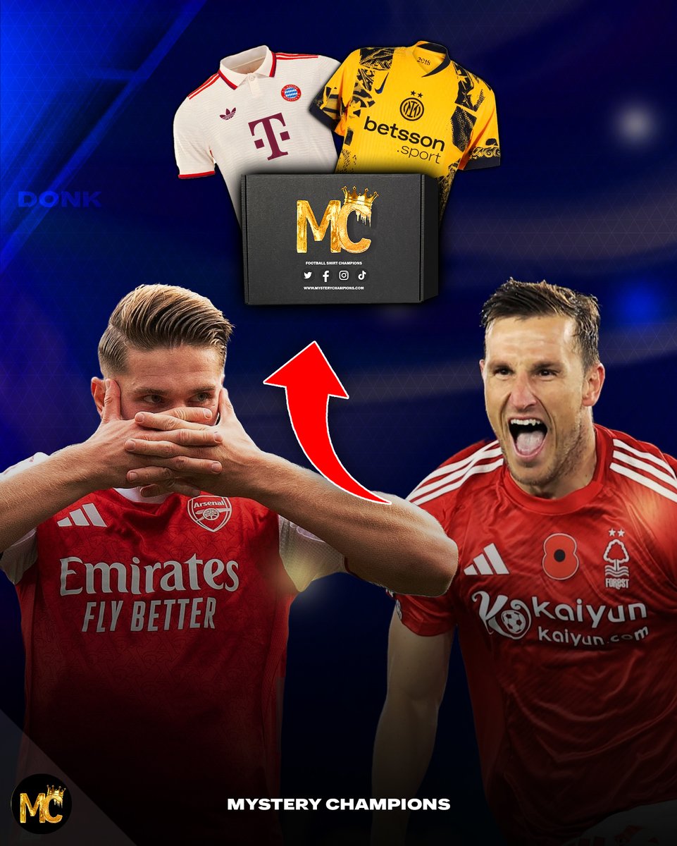If Gyökeres 🇸🇪 OR Wood 🏴󠁧󠁢󠁥󠁮󠁧󠁿 scores ANYTIME tomorrow we’ll giveaway a Mystery Football Shirt box 📦

To enter just LIKE &amp; RT ❤️

Must be following, Good luck Champions 🍀