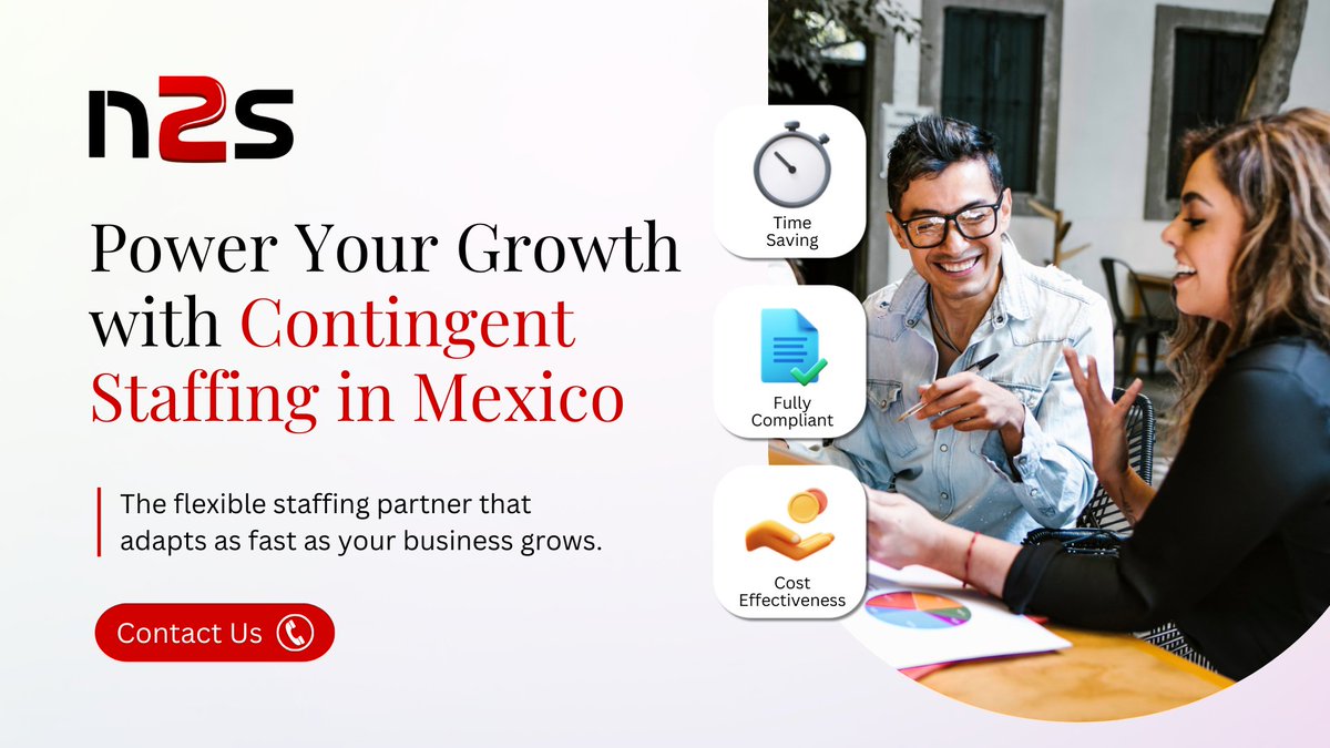 n2s_global's tweet image. Expanding in Mexico doesn’t have to be complicated.
At Net2Source, we adapt as fast as your business grows, giving you the flexibility to scale.
Let’s talk.
Request Services: hubs.la/Q03J2Ylj0
Email: info@net2source.mx
#ContingentStaffing #MexicoBusiness #Net2Source