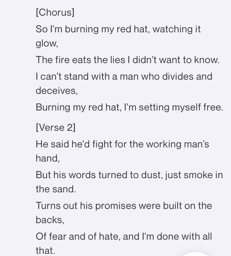 Iluvhikingjen's tweet photo. I took some screenshots of the lyrics from Red Hat written by Jack Nelson. https://t.co/T1fdWfVnfc