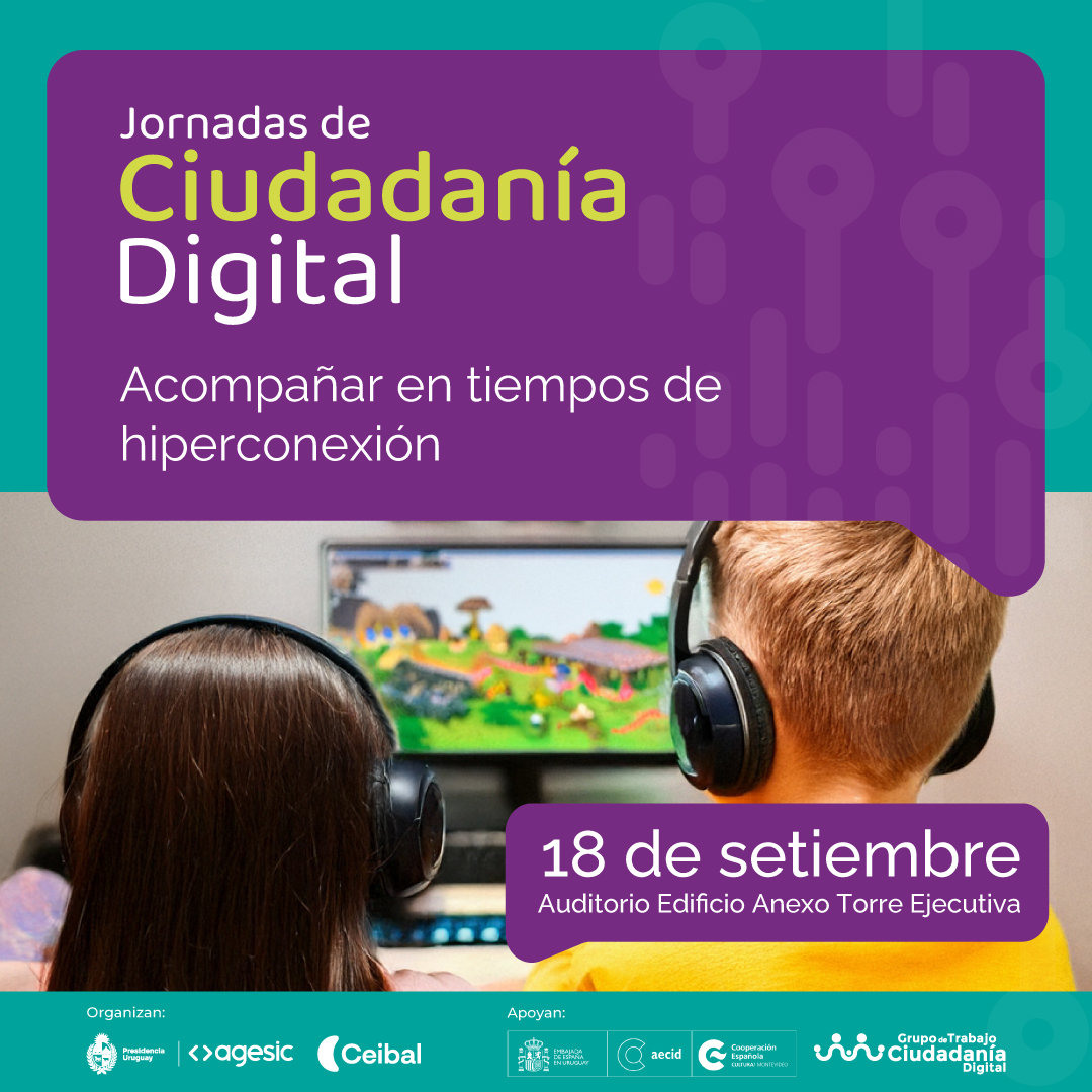 ⏳ Faltan pocos días para las Jornadas de #CiudadaníaDigital, organizadas en conjunto con <a href="/Ceibal_Uy/">Ceibal</a> 

👨‍👧‍👦 Un espacio para promover el intercambio y desarrollo de habilidades para #AcompañarEnLaRed a niñas, niños y adolescentes.

🔗 Más información: gub.uy/agencia-gobier…