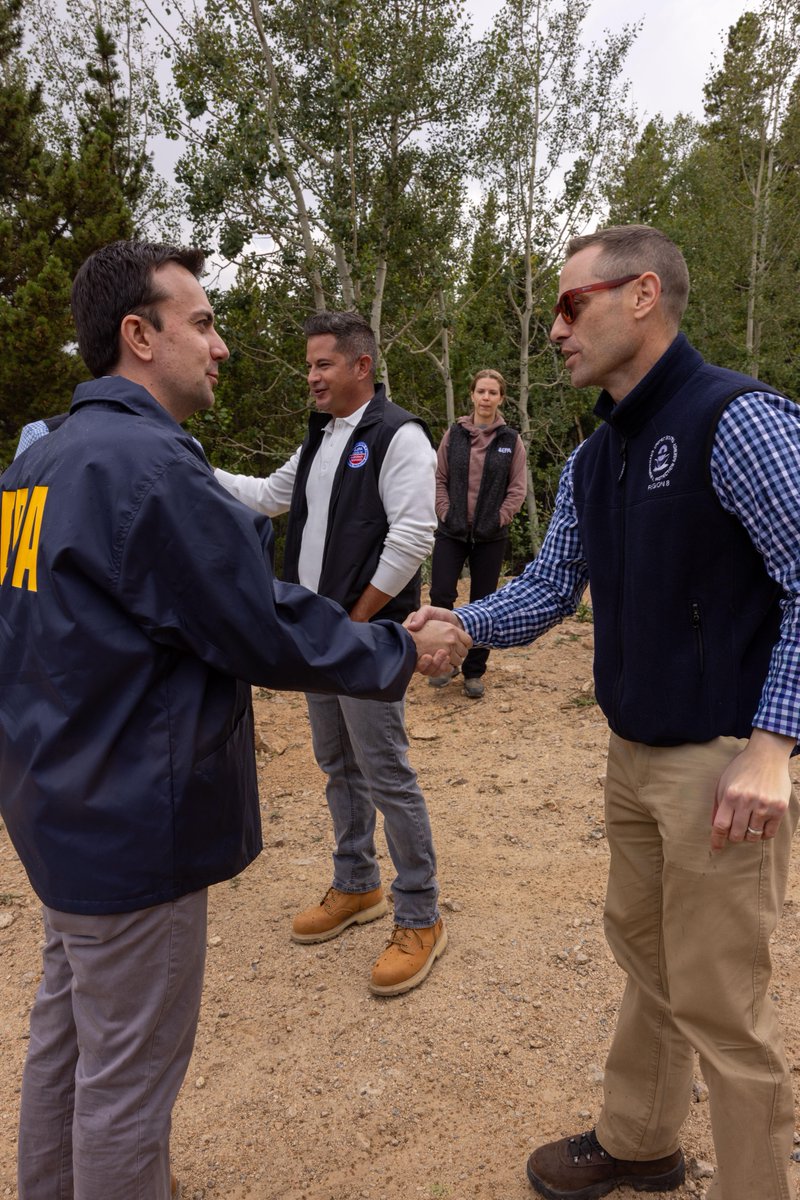 Last week, we were honored to host Deputy Administrator <a href="/epa_fotouhi/">David Fotouhi</a> and Associate Deputy Administrator Travis Voyles in Region 8. 🏔️ Following a productive meeting with our Senior Leadership Team, the Deputy Administrator toured the Captain Jack Superfund site here in Colorado.
