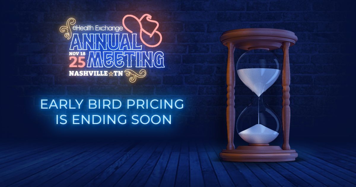 The eHealth Exchange Annual Meeting is open to the public, who can take advantage of the early bird rate of just $300 until September 19, 2025. 

The event will continue to be FREE for eHealth Exchange network participants. 

Register today: web.cvent.com/event/d2fda7ff… 

#eHx2025