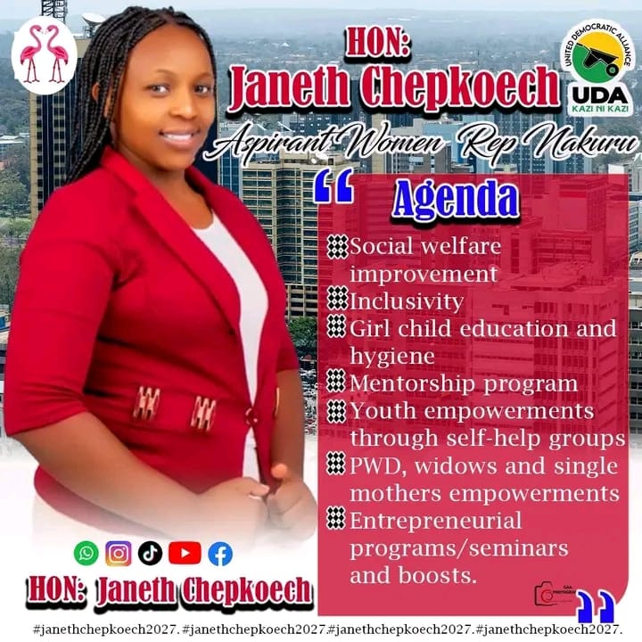 My bet 
Nakuru women rep 2027 shall be a youth 
None other but Janeth Chepkoech