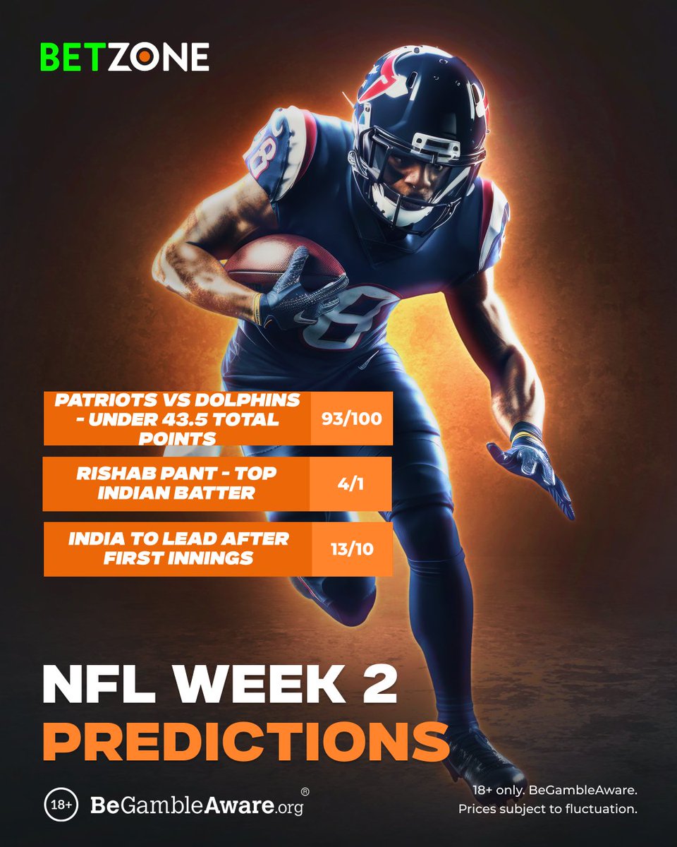 The 2025 NFL season rolls on to a week two slate featuring an early season highlight in the re-run of February’s Super Bowl between the Philadelphia Eagles and the Kansas City Chiefs.

Our predictions > bit.ly/4gpHVHw