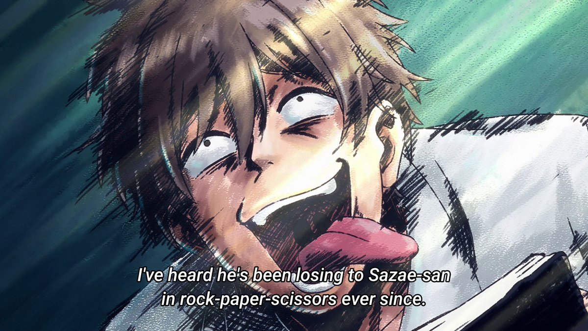In case you didn't get this reference, Sazae-san is an extremely