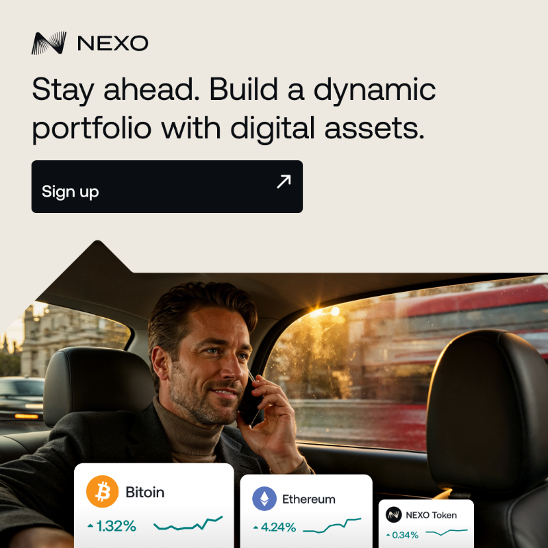 Nexo's tweet photo. Grow, preserve, and manage your digital assets with 24/7 client care. All on a platform backed by $11B+ in assets under management.