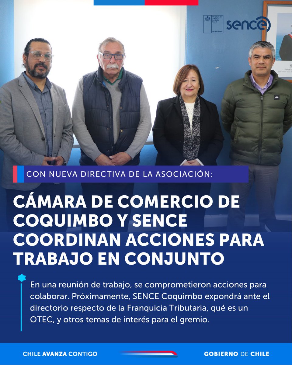 ✅Nos reunimos con la Cámara de Comercio y Turismo de la comuna de #Coquimbo, con el objetivo de colaborar en distintas instancias, principalmente en los beneficios para el gremio🫶🏼.