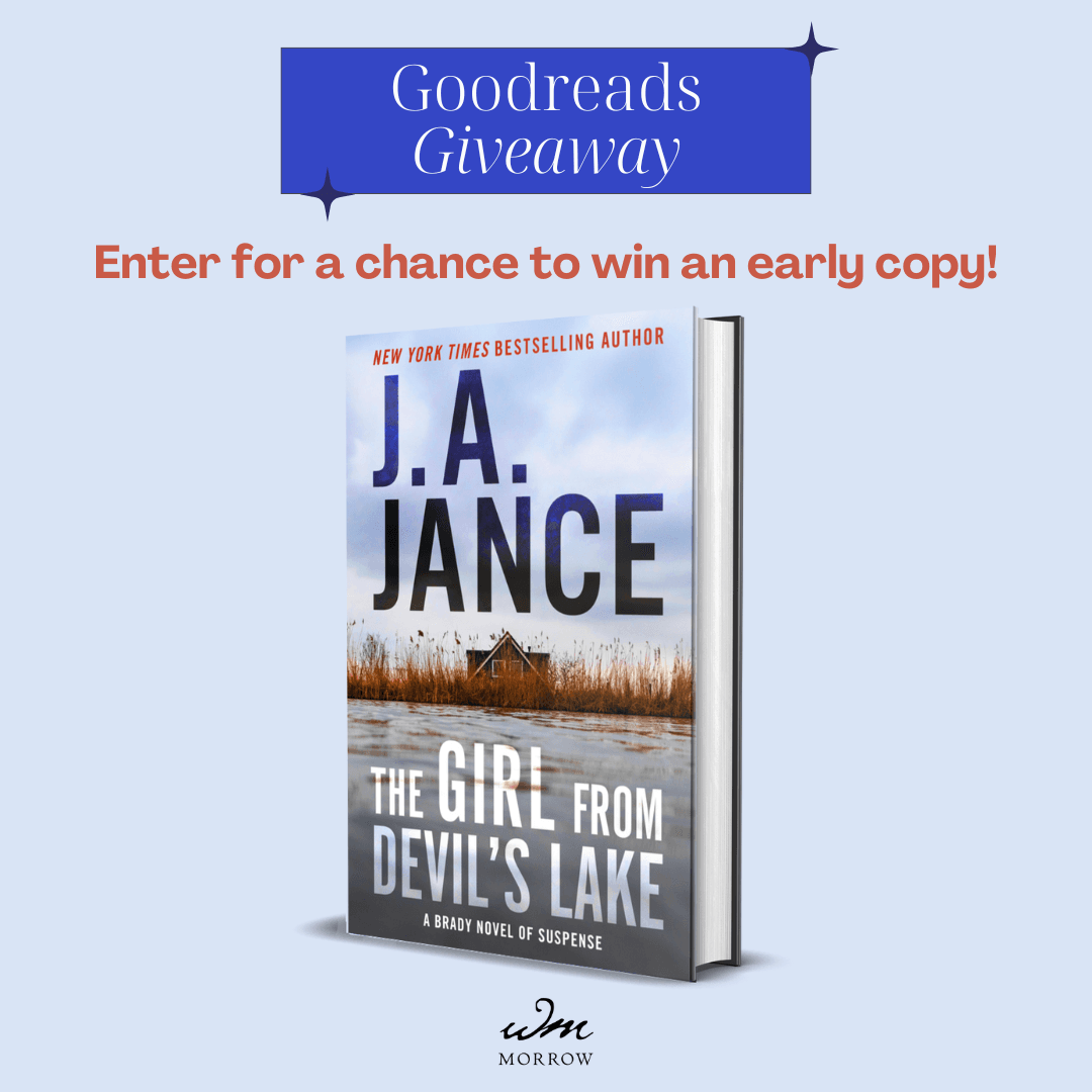 JAJance's tweet photo. Dear Good Reads members, you can win one of  25 copies of my new Joanna Brady novel, The Girl From Devil's Lake.  Contest runs from now to September 26. https://t.co/X6yexSkwex https://t.co/euNyDOICiJ