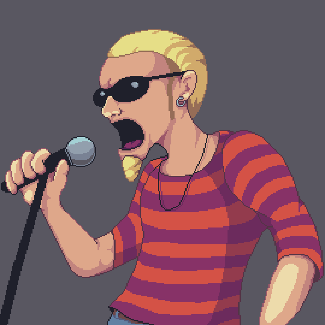 PriceRengy's tweet photo. 🎤 Pixel art of Layne Staley singing in Would? — blond hair, intense vibe, pure grunge energy. 🖤 
.
.
.
#laynestaley #aliceinchains #pixelart  #grunge  #would #pearljam #digitalart https://t.co/XIUmZuCXvQ
