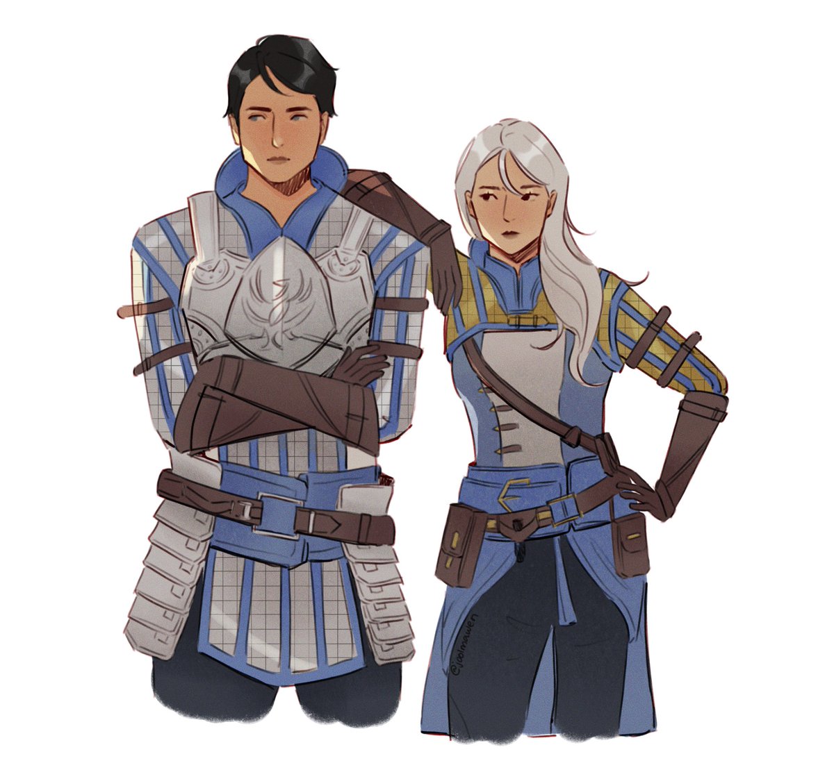 Just Carver Hawke and his warden commander cousin hanging out (they are judging people) … i’d like to think they’d meet at some point