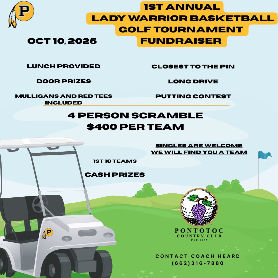 We are trying something new this year. 
Please reach out to put your team in
We are also looking for hole sponsors