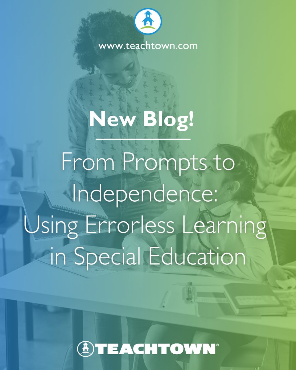 TeachTown's tweet photo. New Blog! Learn how errorless learning and prompt fading can be helpful tools for teaching students with moderate to severe disabilities new or replacement skills. https://t.co/jyQmA97A95 https://t.co/bHtDzIi7ib