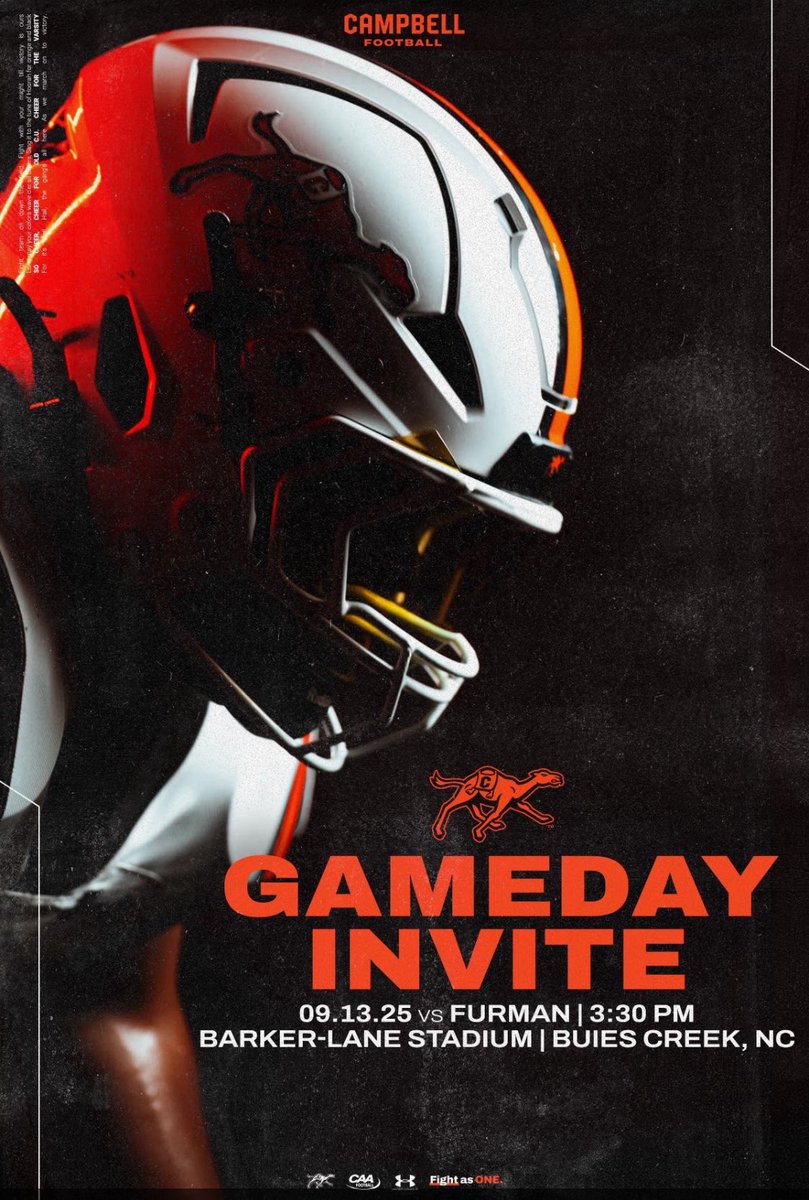 Matthew Clay (@matthewclay2026) on Twitter photo Blessed to have received an invite for a game day visit for he Campbell vs Furman home opener. Thank you to <a href="/CoachSEnnis78/">Coach Ennis</a>, <a href="/Coach_BHarris/">Coach Braxton Harris 🐪</a> and <a href="/GoCamelsFB/">Campbell Football</a>.
<a href="/PrepRedzoneNC/">Prep Redzone North Carolina</a>, <a href="/sixstarfootball/">Six Star Football | PLUS+</a>,<a href="/nrcafootball/">NRCA Football</a>, #OLineStrong, #50 Blessed to have received an invite for a game day visit for he Campbell vs Furman home opener. Thank you to <a href="/CoachSEnnis78/">Coach Ennis</a>, <a href="/Coach_BHarris/">Coach Braxton Harris 🐪</a> and <a href="/GoCamelsFB/">Campbell Football</a>.
<a href="/PrepRedzoneNC/">Prep Redzone North Carolina</a>, <a href="/sixstarfootball/">Six Star Football | PLUS+</a>,<a href="/nrcafootball/">NRCA Football</a>, #OLineStrong, #50