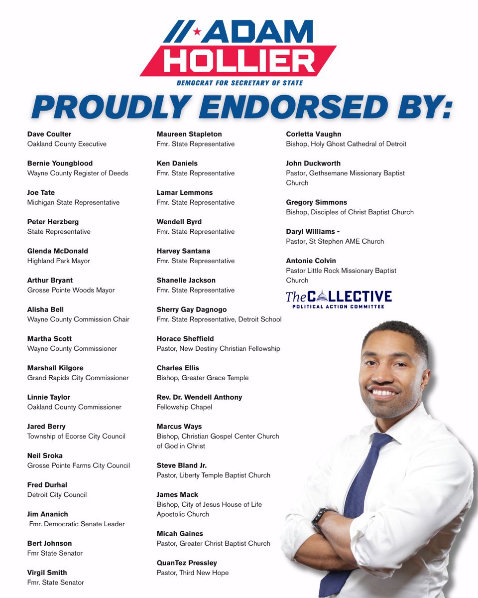 I am honored to have the day one support from leaders across our state! Together we will fight to protect our Democracy &amp; make sure every voice is heard.