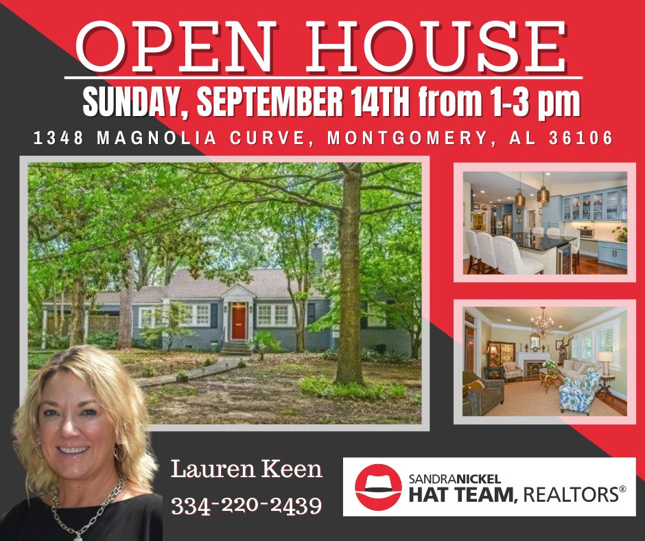 MavenofMidtown's tweet image. 🏡💥 4 Incredible Homes, 1 Epic Afternoon💥🏡
•
📅 TODAY: Sunday, Sept. 14th
🕐 TIME: 1–3 PM (CDT)
•
#openhouses #OpenHouseExtravaganza #openhousesunday #montgomeryalopenhouses
#yourmontgomeryalrealtor #montgomeryrealestate #realestate #lovewhereyoulive #HatTeamRealtors