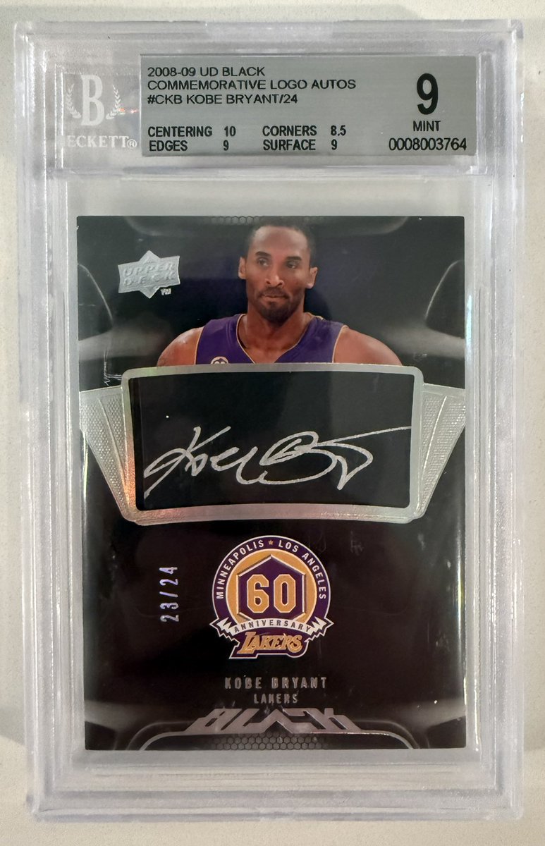 kobechromecards's tweet photo. POP 1. Highest single subgrade (10) and highest corner grade (8.5) of this card. https://t.co/FqJA9T6mEQ