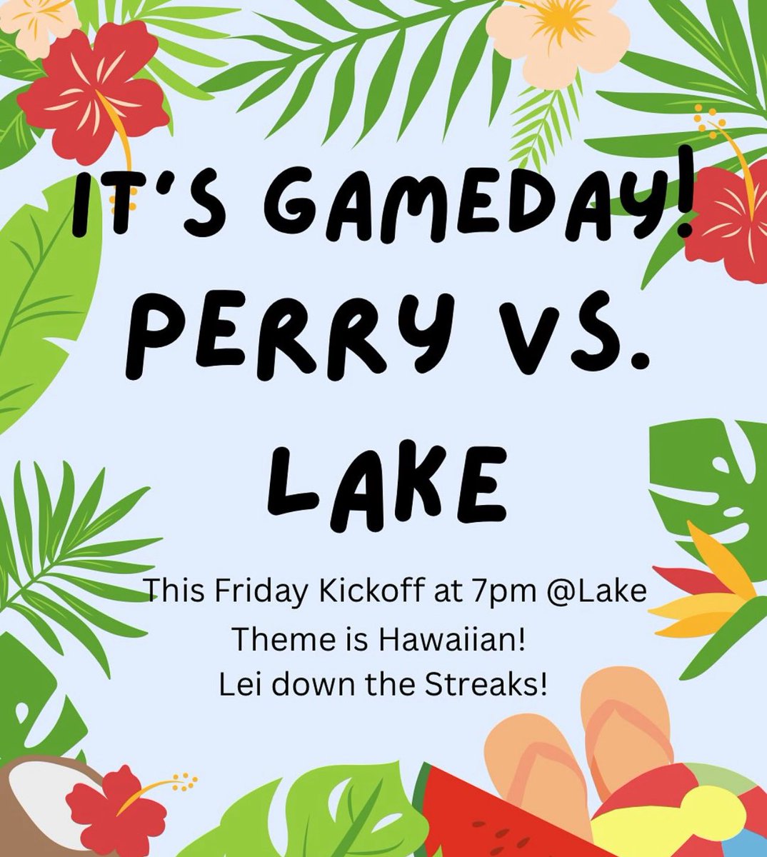GAME DAY!! First Feds Game @ Lake! Wear your Hawaiian and Lei down the Streaks!!