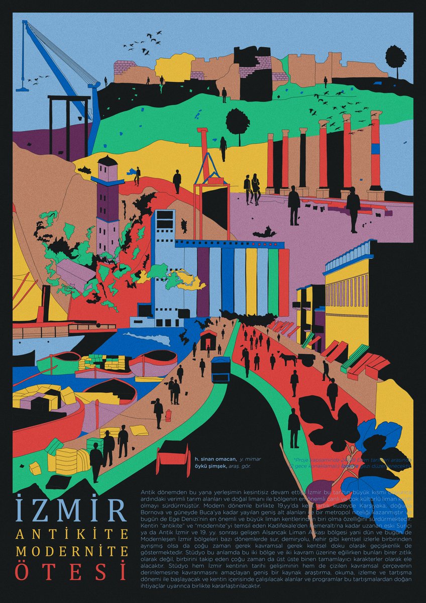 Bu dönem İTÜ Taşkışla'da <a href="/oeykusimsek/">öykü</a> ile son üç yıldır yaptığımız 5-6 yy. stüdyosunu biraz daha geliştirip biraz daha metropoliten alanlarda çalışalım dedik ve İzmir'deyiz ! Yine bol bol film ve bol bol okuma ile birlikte !

"Antik dönemden bu yana yerleşimin kesintisiz devam