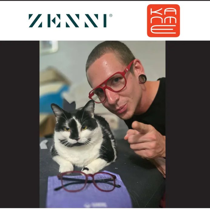 Kanme_Studios's tweet image. It's #Friday! Wanna look hot with the remaining days of summer left or be cool like fall. Why not take some time to browse @zennioptical sublime selection of frames. @V_o_Ritual &amp;amp; Kanme's own Pam the #cat love zenni, find out why. Use code VICTEEMO to save 10% on your next buy😎