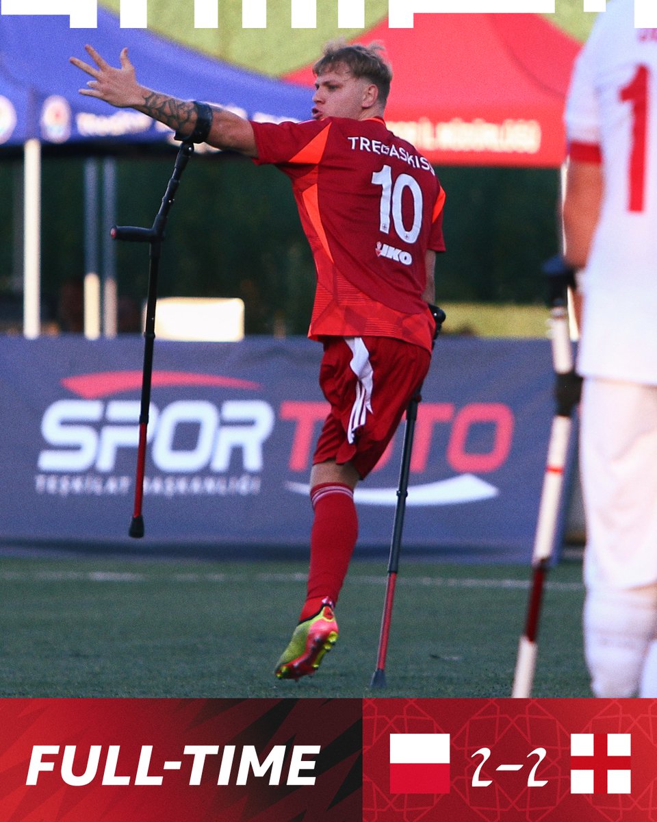 🏴󠁧󠁢󠁥󠁮󠁧󠁿 𝐄𝐧𝐭𝐞𝐫𝐭𝐚𝐢𝐧𝐢𝐧𝐠 𝐝𝐫𝐚𝐰 ⚽️

Tregaskiss put England ahead after the break before Poland again drew level.

Chances came for both sides, with Aki producing big saves. Many positives to take from that performance as our first game ends as a draw.

#EAFAFamily | @IKOplc