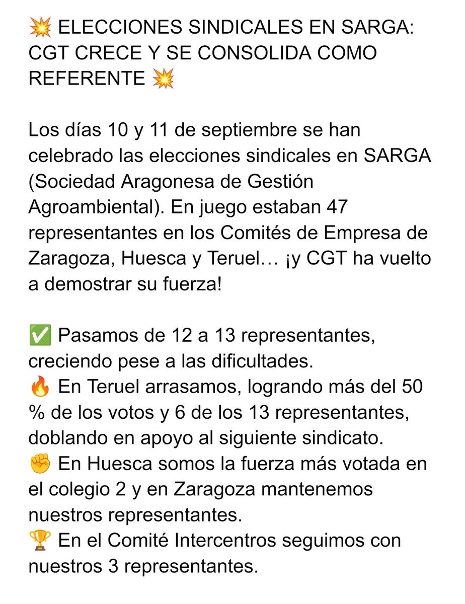 CGT SARGA tweet media