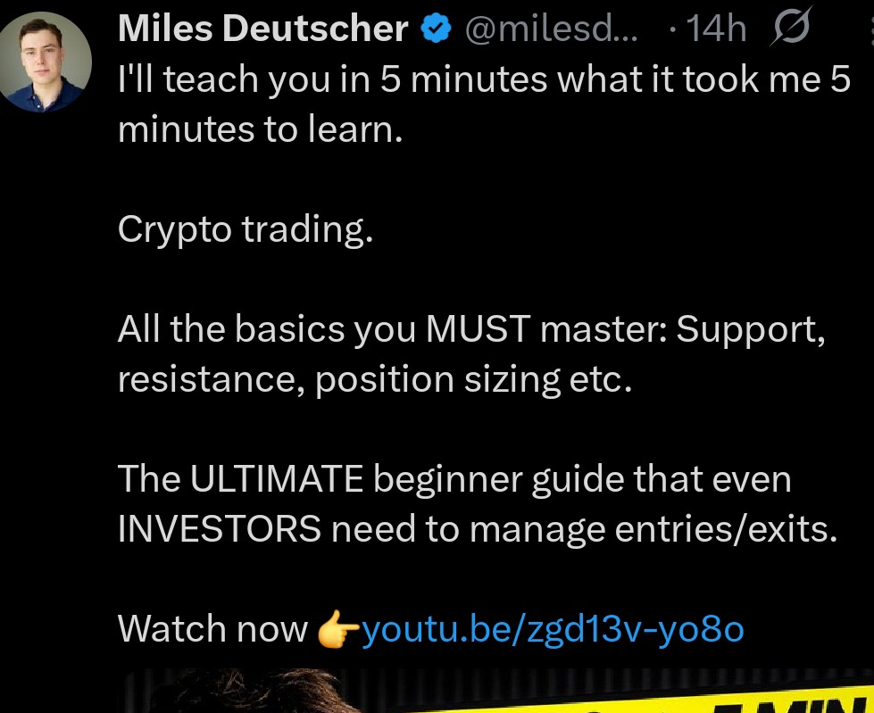 FalconPmn's tweet photo. @milesdeutscher Thanks for making me laugh today!😂
He will teach us in 5 minutes, which took him 5 minutes to learn. Very genius!!! 🤣😂🤣 https://t.co/xgEn4ydGTJ