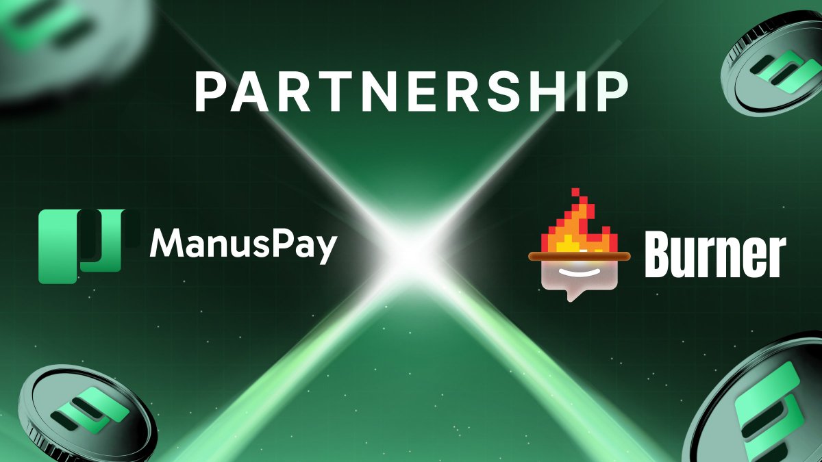 🚨New Partnership🚨
#ManusPay🤝<a href="/burnrchat/">Burnr</a> 

🔥 Burnr is a privacy-first encrypted sharing app on web &amp; mobile—enabling self-destructing links, end-to-end encryption, and zero user accounts for truly trace-free sharing

🌐Together, we’re making payments and sharing safer &amp; smarter