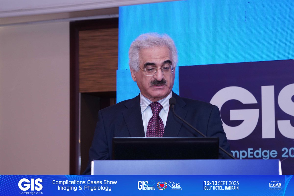 GisGulf's tweet image. Kicking off GIS CompEdge 2025 with the Overview of the Program – Journey to the Complication Show
Prof. Abdulla Shehab (UAE) and Dr. Mousa Akbar (Kuwait) set the stage for two days of insights, challenges, and real-world solutions.

#GISCompEdge2025 #casescomplications #imaging…