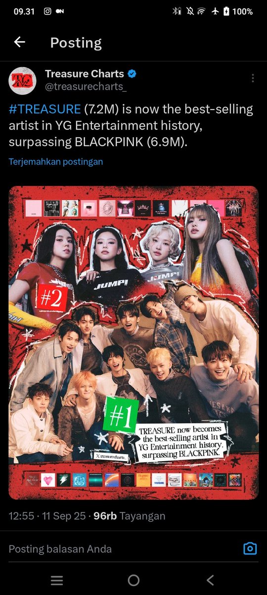 Prestasi apa yg lu maksud? Lu pikir treasure kagak ada prestasi hah?? Nih gw compare prestasi yg trejo punya pas debut serta brand² yg udh kerja sama bareng treasure!