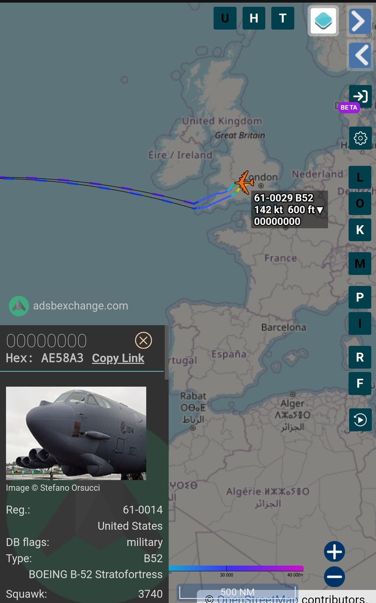 sipjack1776's tweet photo. While I Slept
B52's out of Barksdale AFB arrived at RAF Fairford
#AE58AC/61-0014/SCALP93
#AE58A3/61-0029/SCALP94 https://t.co/Z6rJlUULpV