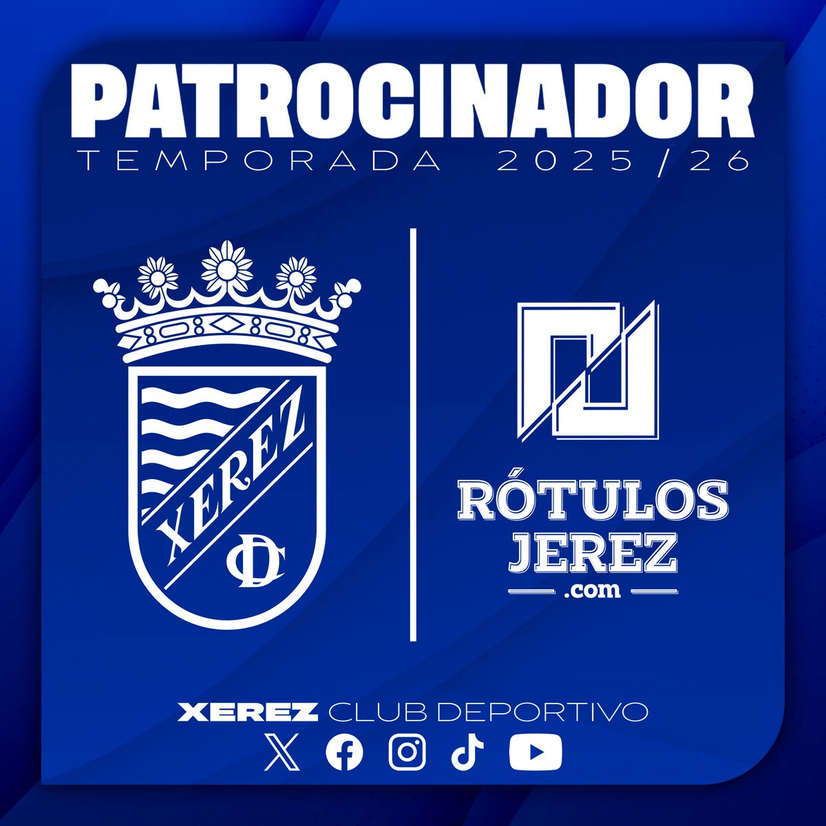 📢 𝗢𝗙𝗜𝗖𝗜𝗔𝗟 | Acuerdo de patrocinio con Rótulos Jerez

®️ Experiencia en el diseño, fabricación e instalación de todo tipo de rótulos y elementos de comunicación visual.

🖱️ xerezclubdeportivo.es/acuerdo-de-pat…
