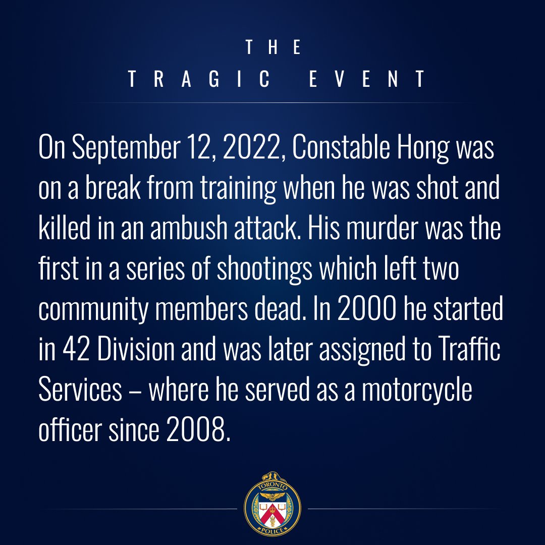 Remembering Constable Andrew Hong, who lost his life in the line of duty on September 12, 2022.
tps.ca/honour-wall/li…

#EndOfWatch #HeroesInLife