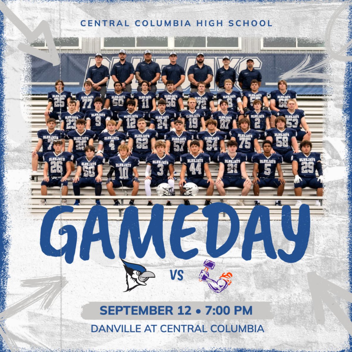 Homecoming Football Game - Danville at Central Columbia.  
5:00 - Parade
7:00 - Kickoff
Halftime - Crowning of the Homecoming Queen