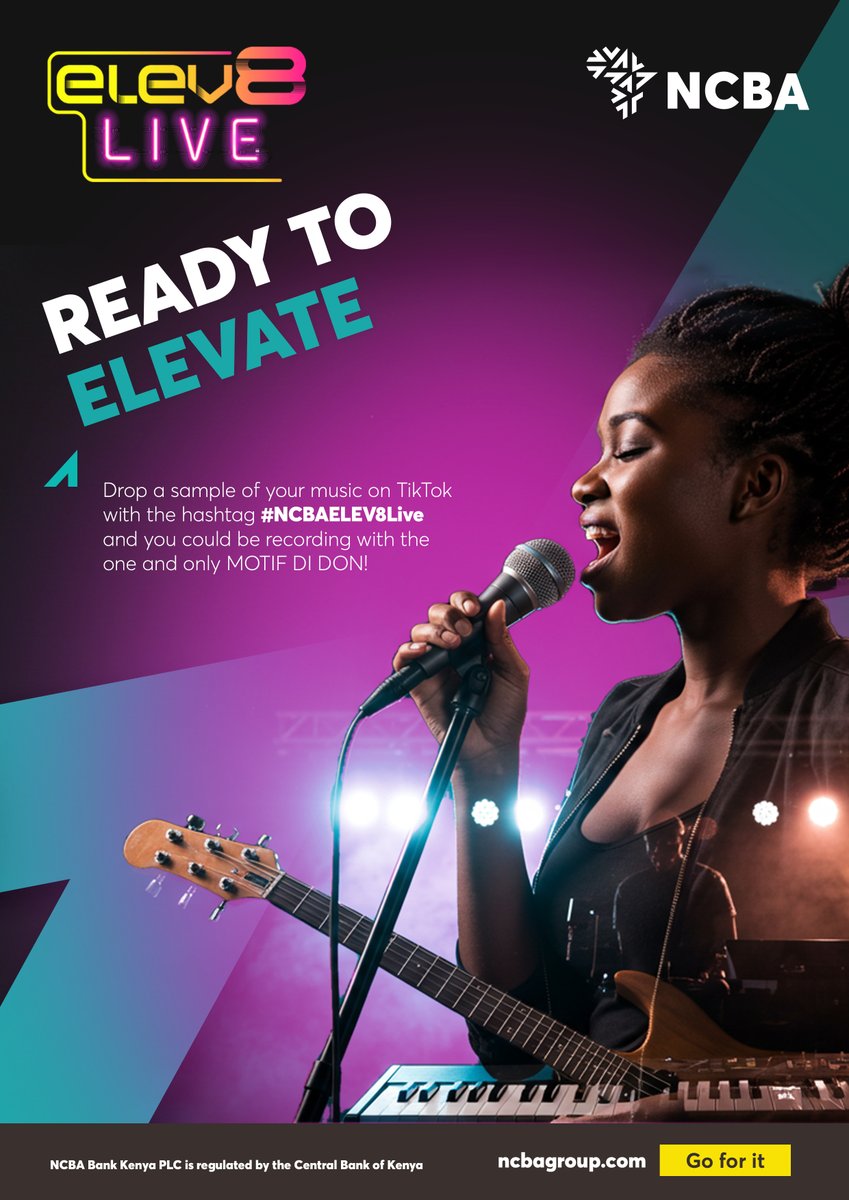 NCBABankKenya's tweet photo. We're searching for our next Kenyan music icon! Do you have what it takes to record with @motifdidon?π€ Drop a fire track sample on TikTok using #NCBAElev8Live to stand a chance of Elev8-ing your career! #NCBAChangeTheStory #ReadyToElevate
@ELEV8AFRIC https://t.co/Io8ZlFoH0s