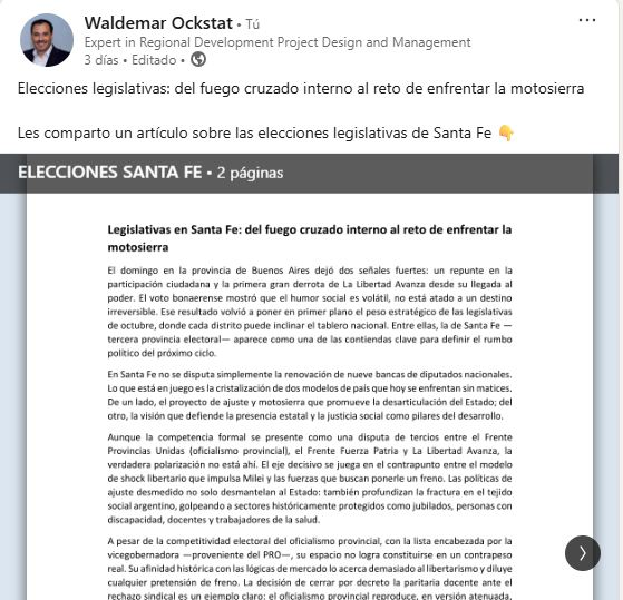HernanOckstat's tweet photo. ELECCIONES LEGISLATIVAS EN SANTA FE: polarización, conflicto interno y la carrera por las bancas 🫡

👉Link para leer el artículo: https://t.co/hFL5OQT5GT

#Elecciones2025 #Diputadosnacionales #Santafe #argentina #DiputadosArgentina #DiputadosAr #FuerzaPatria #pj https://t.co/NH9kaGUPYp