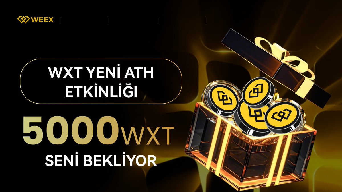 🎉 5000 #WXT ÖDÜLLÜ YENİ ATH KUTLAMASI 🎉
🔥 Toplam 5000 $WXT, 20 kişiye dağıtılacak!

📌 Katılım Şartları:
✅ <a href="/WEEX_Turkiye/">WEEX Global Türkiye 🇹🇷</a> hesabını takip et
✅ Bu tweet’i RT’le + beğen
✅ Yorumlara 3 arkadaşını etiketle

⏳ Son Katılım: 30 Eylül
#WEEX #WXT #Giveaway #CryptoGiveaway