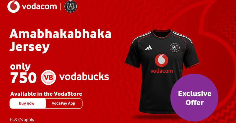 VodacomSoccer's tweet photo. It's #BankZakaFriday, we hope you've BANKED those bucks! Get your @OrlandoPirates team jersey on the VodaStore NOW! Limited stock available. Don't miss out! 👉https://t.co/fD70OUcTAN https://t.co/T1NZQPZ6OU