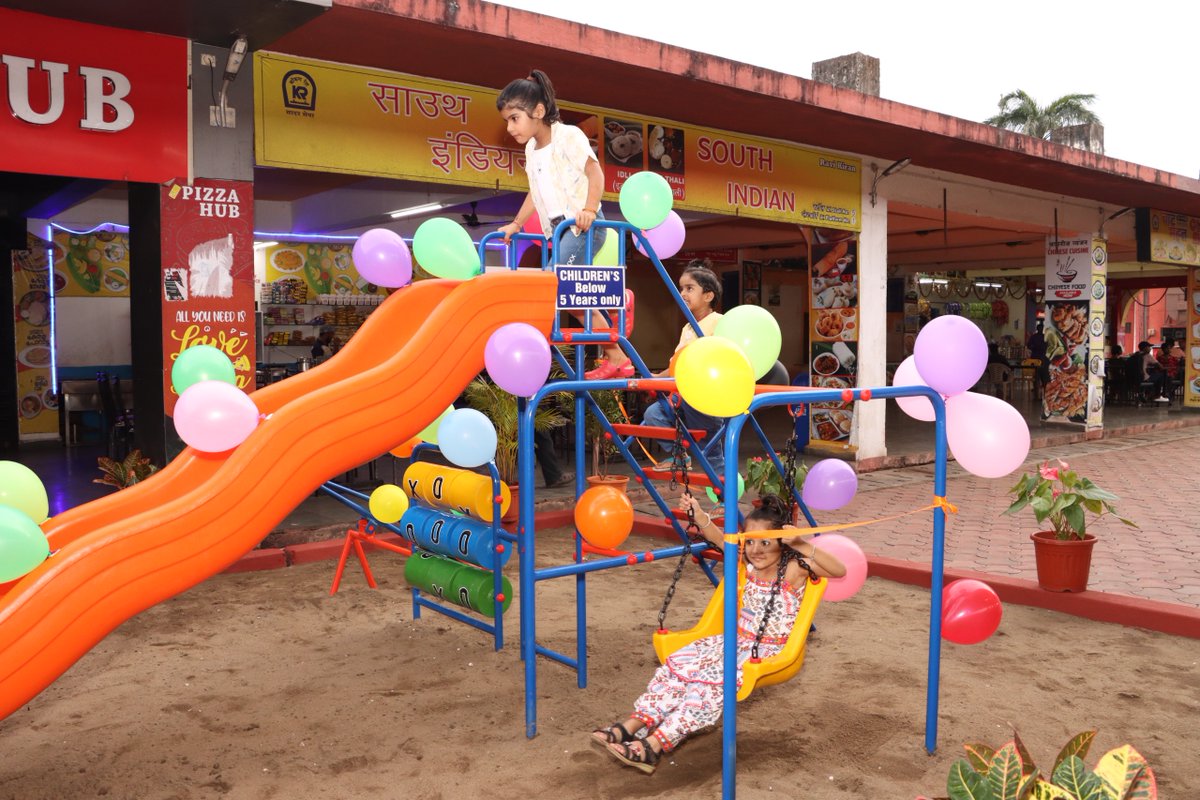 A new joy spot for little travellers! 
Kids’ Playground at Platform No. 1, Madgaon Station (in front of the Food Court) inaugurated by Shri Santosh Kumar Jha, CMD/KRCL in presence of Shri Sunil Gupta, Director (O&amp;C) and other KRCL officials.