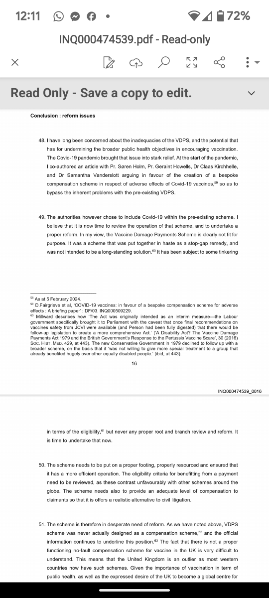 A damming and scathing written statement from someone who is a very qualified and experienced KC into the vdps to Covid inquiry.

<a href="/wesstreeting/">Wes Streeting</a> 
<a href="/DHSCgovuk/">Department of Health and Social Care</a> 

"Not fit for purpose"

covid19.public-inquiry.uk/documents/inq0…