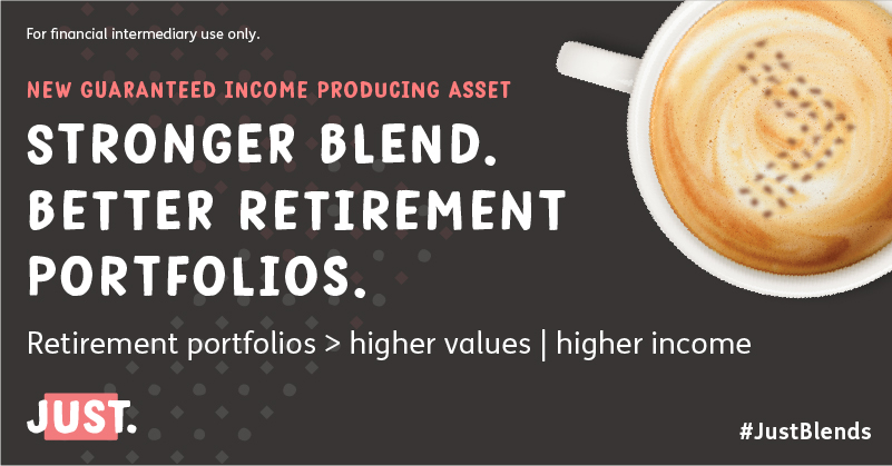 For financial advisers only.
Do you have clients approaching or in-retirement using drawdown SIPP portfolios? See how a guaranteed income producing asset could help you create an even stronger blend and deliver better outcomes for them. Read it here. #JustBlends