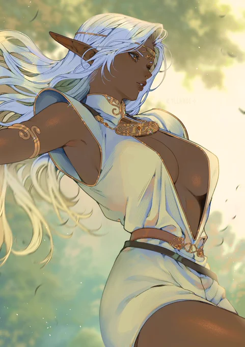 Today's my birthday! If you enjoy my art, a like or retweet would be such a lovely gift. PS: I love to draw pretty elf ladies